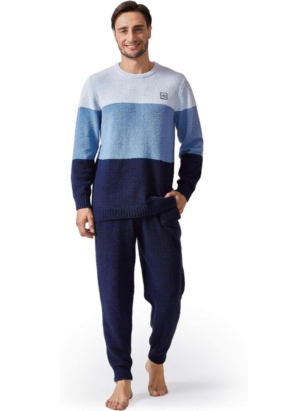 Cozy Men's Fleece Pajama Set | Ultra-Soft Warm Loungewear & Sleepwear